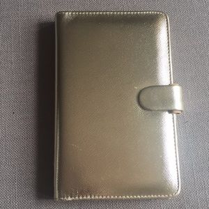 Filofax Gold Saffiano Personal Compact Organizer